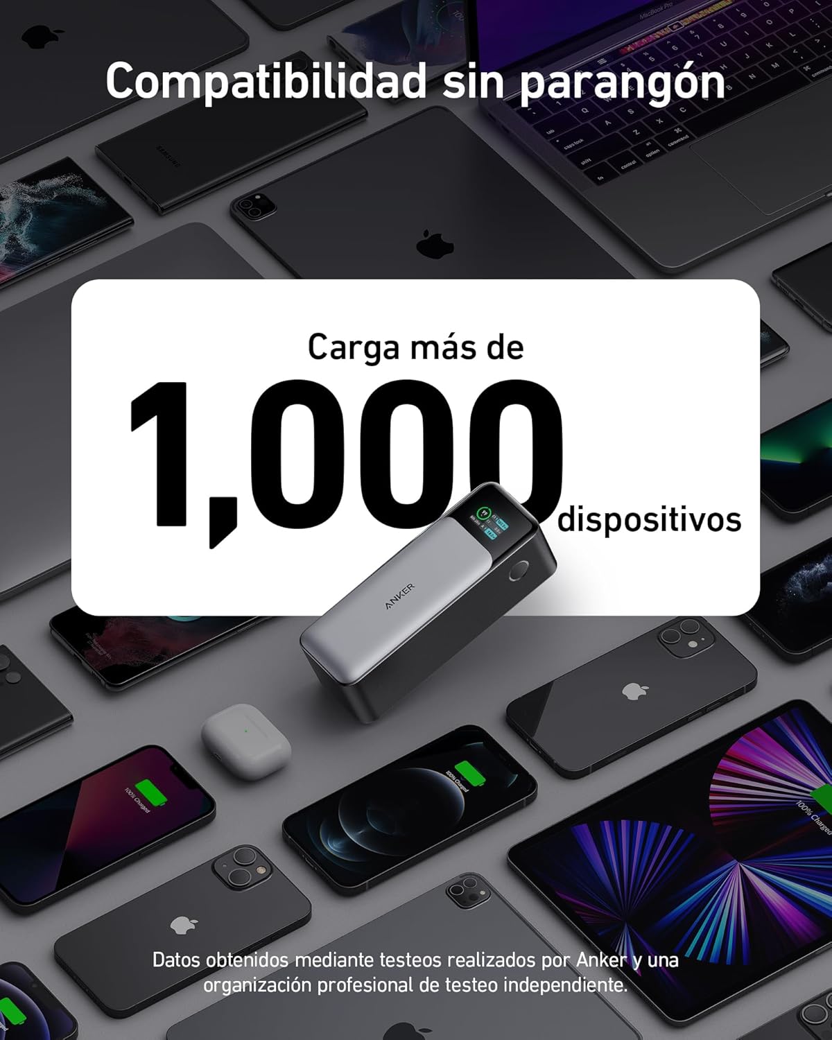 Anker Power Bank Carga Rapida 737, Cargador Portátil de 24,000 mAh y con 3 Puertos, 140 W, Compatible con iPhone Serie 16/15, Samsung, MacBook, etc. - 6