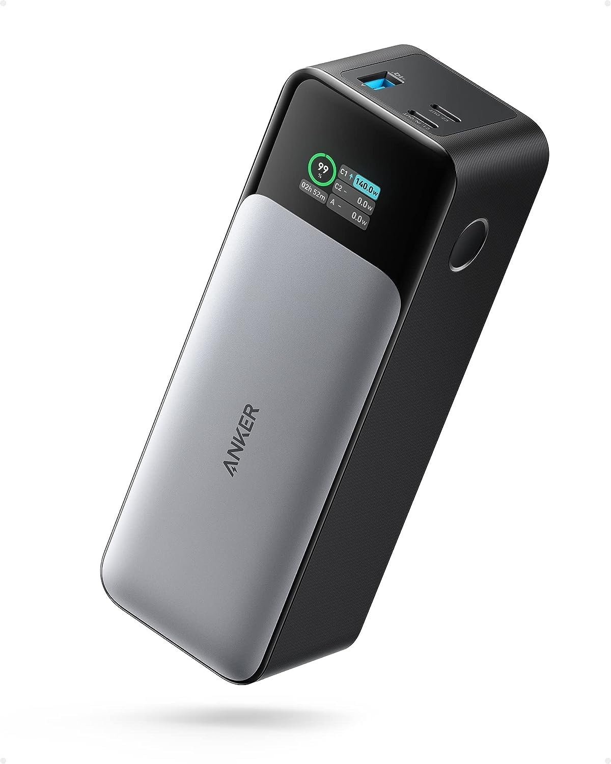 Anker Power Bank Carga Rapida 737, Cargador Portátil de 24,000 mAh y con 3 Puertos, 140 W, Compatible con iPhone Serie 16/15, Samsung, MacBook, etc. - 1