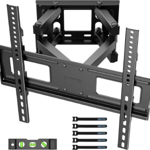 BONTEC Soporte TV Pared para Pantallas Planos y Curvos de 23-70 Pulgadas, Soporte Pared TV Inclinable y Giratorio con Doble Brazo de Movimiento Completo, Resistentes hasta 45 kg, Máx. VESA 400x400mm