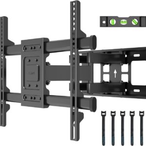BONTEC Soporte TV Pared para Pantallas de 32-85 Pulgadas Plana & Curva LED LCD, Soporte Pared TV de Articulado Inclinable y Giratorio, Resistentes hasta 60 kg, VESA Máx 600x400 mm