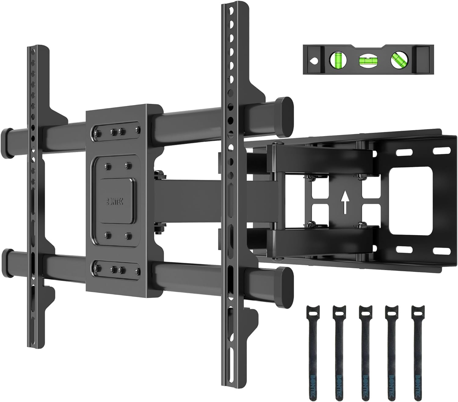 BONTEC Soporte TV Pared para Pantallas de 32-85 Pulgadas Plana & Curva LED LCD, Soporte Pared TV de Articulado Inclinable y Giratorio, Resistentes hasta 60 kg, VESA Máx 600x400 mm - 1