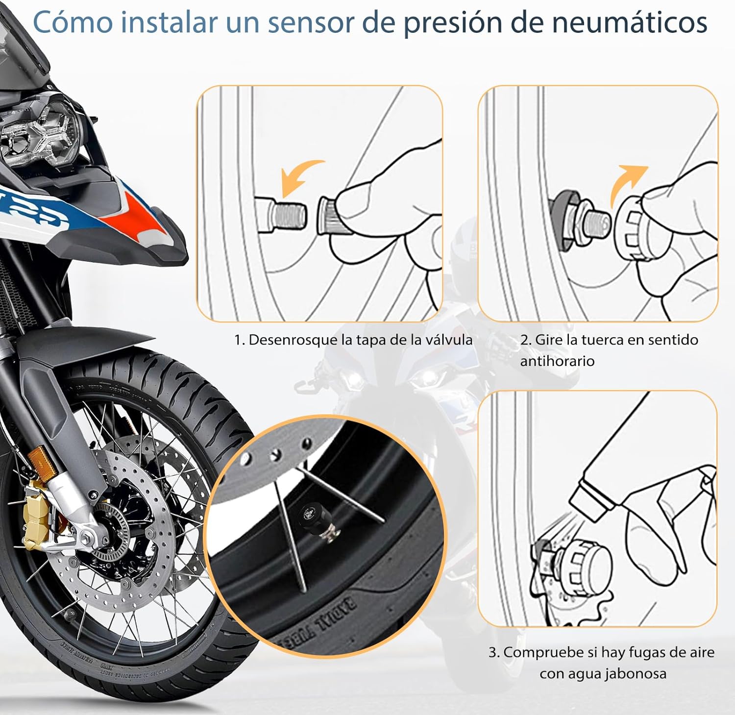 Carpuride W702T Pro Motocicleta Carplay Pantalla con TPMS Sistema, Inalámbrico CarPlay y Android Auto, 7" Impermeable Táctilpantalla, Dual Bluetooth, Intercomunicador Función, Nav, Brújula, Barómetro. - 4