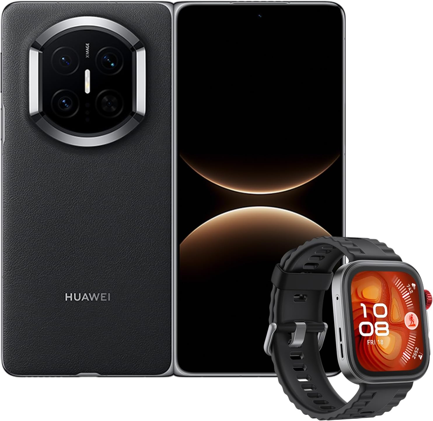 HUAWEI Mate X7 Smartphone Plegable + Smartwatch FIT 4 Pro, 16+512G, 8" 120Hz LTPO Pantalla Flexible, Cámara con Colores Auténticos, Kunlun Glass, 5300mAh Batería, Garantía Adicional 6 Meses, Negro - 1