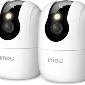 Imou Ranger 2C Pro (2Pack) - 2.4/5GHz Cámara WiFi Interior, 2K(3MP) Cámara Vigilancia para Visión Nocturna en Color, Admite Tarjeta SD hasta 512 GB, AI Detección y Seguimiento, Botón para Llamar