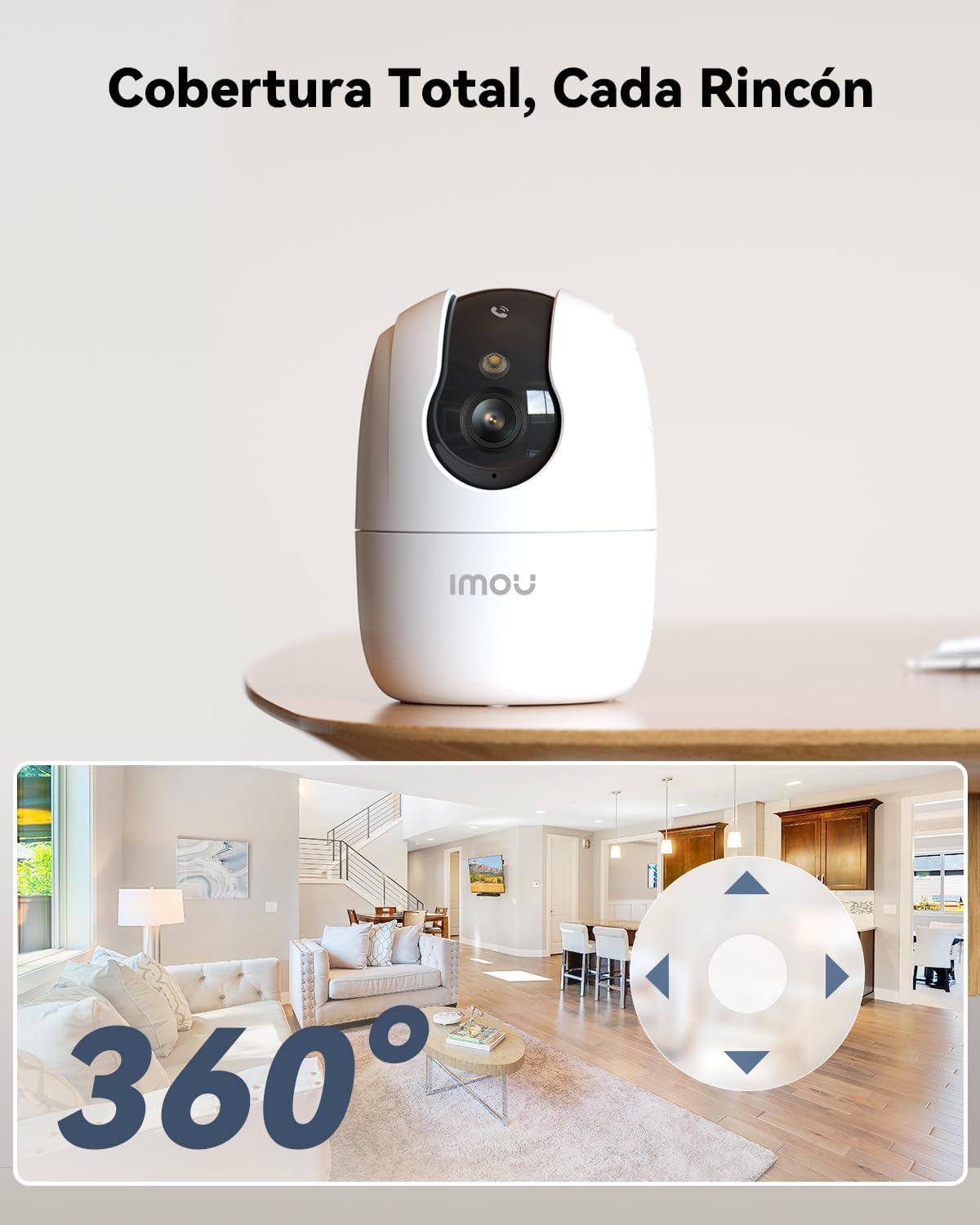 Imou Ranger 2C Pro (2Pack) - 2.4/5GHz Cámara WiFi Interior, 2K(3MP) Cámara Vigilancia para Visión Nocturna en Color, Admite Tarjeta SD hasta 512 GB, AI Detección y Seguimiento, Botón para Llamar - 4