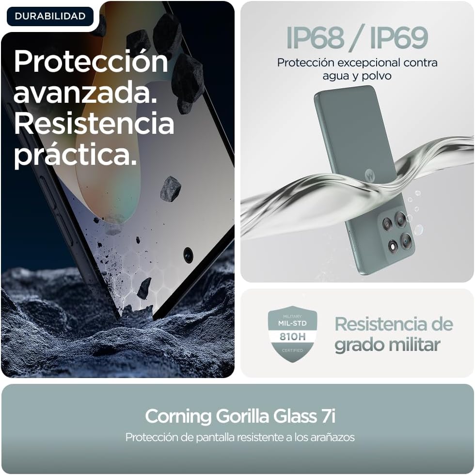 Moto g56 5G 24GB (8GB+16GB RAM Boost)/256GB Gris, Durabilidad Militar, IP68/69, Corning Gorilla® Glass 7i, Pantalla 6.72" Full HD+, Cámara 50 MP con Moto ai, Batería 5200 mAh,Carga TurboPower 30W - 2