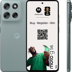 Moto g56 5G 24GB (8GB+16GB RAM Boost)/256GB Gris, Durabilidad Militar, IP68/69, Corning Gorilla® Glass 7i, Pantalla 6.72" Full HD+, Cámara 50 MP con Moto ai, Batería 5200 mAh,Carga TurboPower 30W