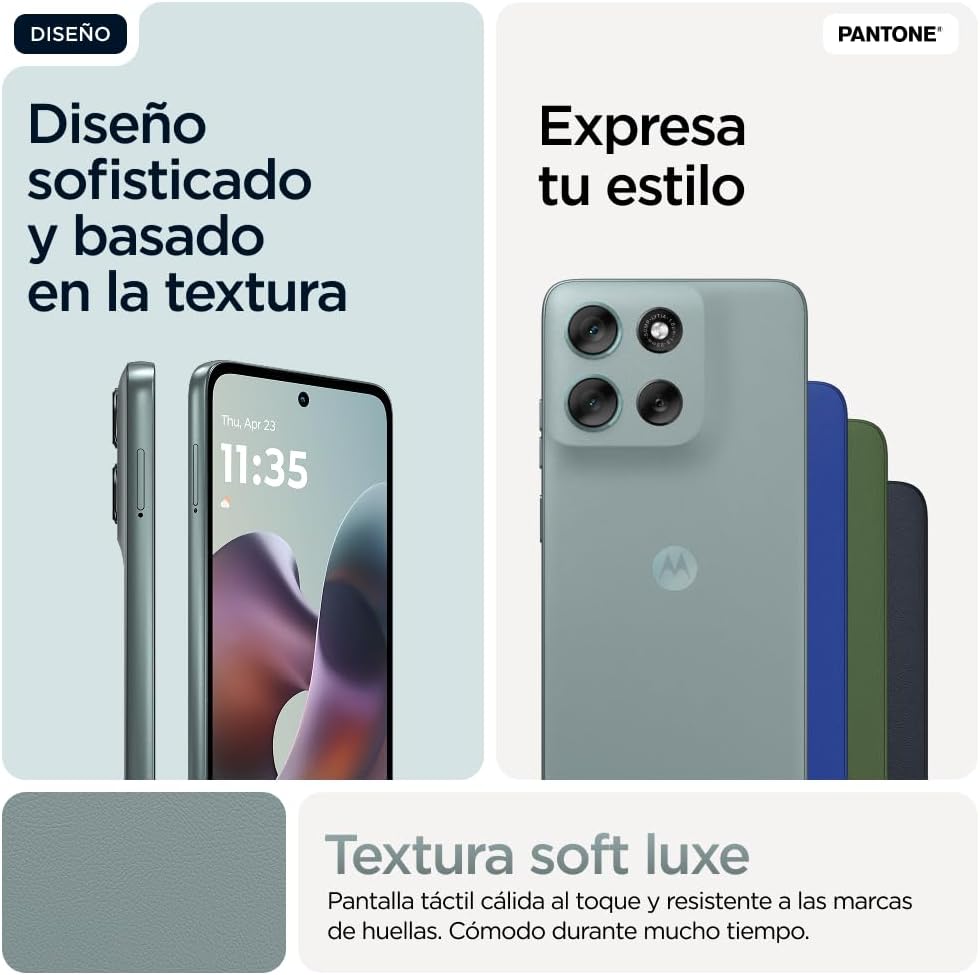 Moto g56 5G 24GB (8GB+16GB RAM Boost)/256GB Gris, Durabilidad Militar, IP68/69, Corning Gorilla® Glass 7i, Pantalla 6.72" Full HD+, Cámara 50 MP con Moto ai, Batería 5200 mAh,Carga TurboPower 30W - 5