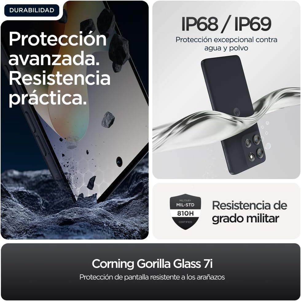 Moto g56 5G 24GB (8GB+16GB RAM Boost)/256GB Negro, Durabilidad Militar, IP68/69, Corning® Gorilla® Glass 7i, Pantalla 6.72" Full HD+, Cámara 50 MP con Moto ai,Batería 5200 mAh,Carga TurboPower™ 30W - 2