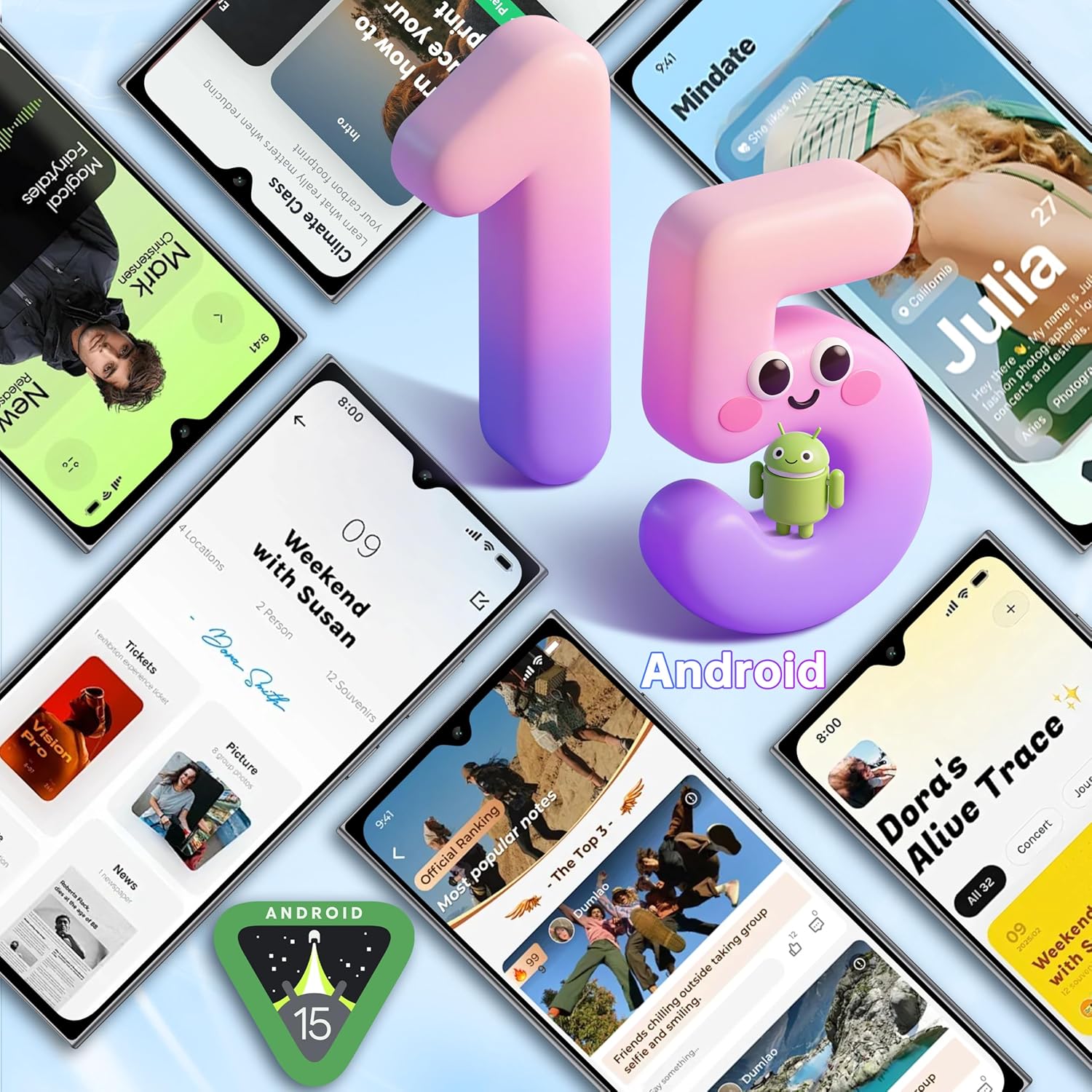 OUKITEL C61 Pro Teléfonos Inteligentes - 24GB+256GB/1TB Telefonos Moviles Libres Android 15, 6.88" Pantalla HD+ 90Hz Smartphone, Batería 5150mAh, Cámara 13MP Movil, Face ID/Fingerprint/NFC/GPS, Morado - 3