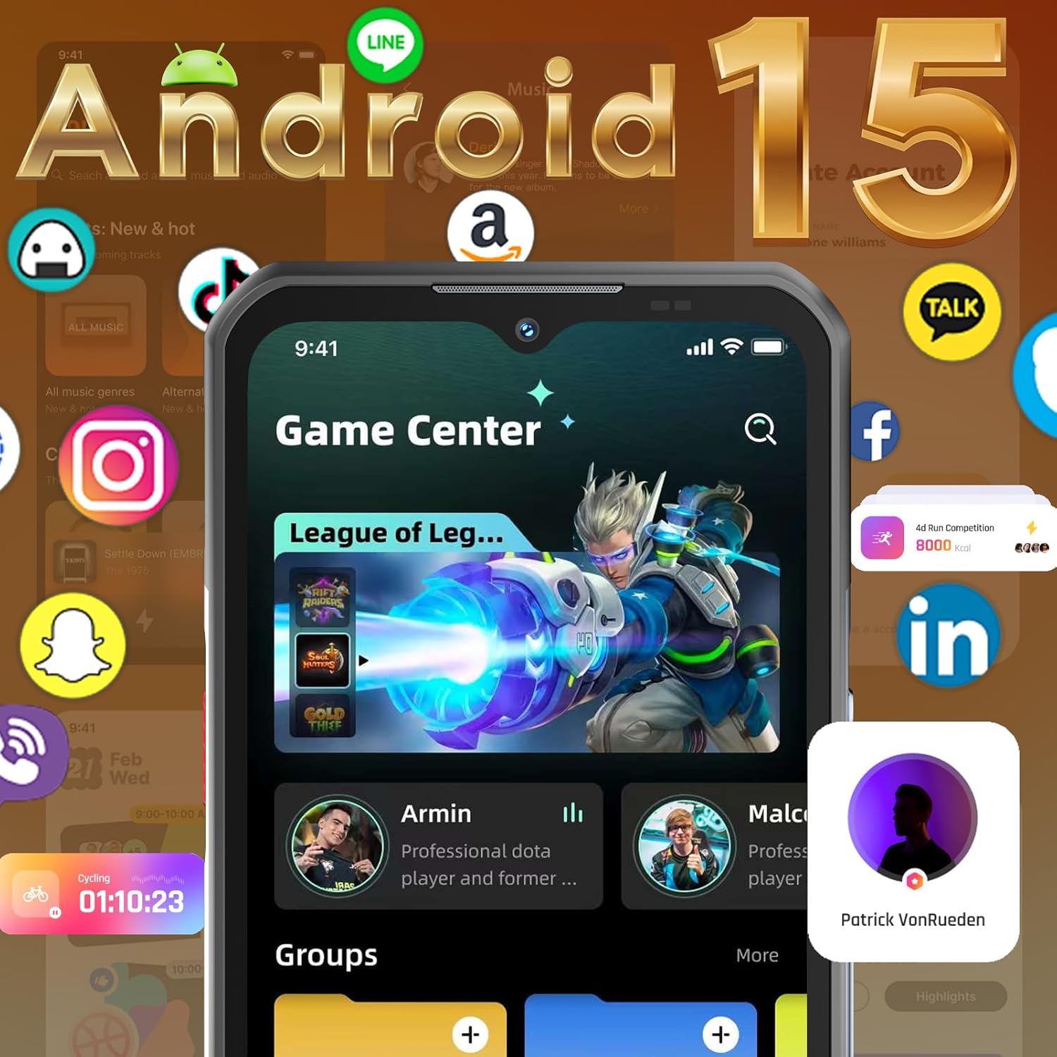 OUKITEL WP55 S Movil Irrompible MTK G100 Android 15 Gemini AI Móvil Indestructible 24GB RAM+256GB ROM/2TB TF Rugged Smartphone 11000mAh 6.6 FHD 120Hz 64MP/Dual SIM/NFC/Lector de Huellas/GPS/5G WiFi - 5