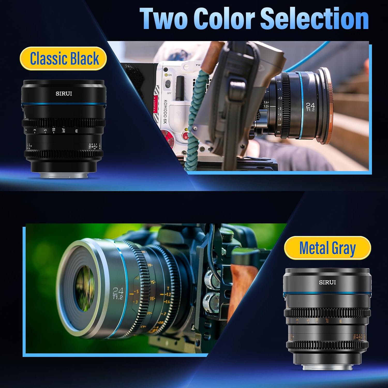 SIRUI Night Walker 24mm Lente de Cine S35/APSC con Enfoque Manual, Lente de Gran Apertura T1.2 para M4/3 Cameras, para BMPCC4K, GH5II, GH6, Z CAM (MS24M-B, MFT, Negro) - 4