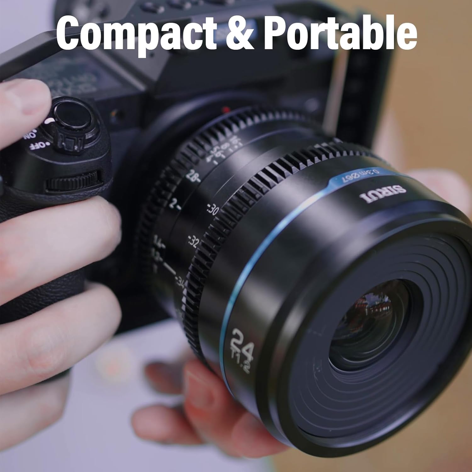 SIRUI Night Walker 24mm Lente de Cine S35/APSC con Enfoque Manual, Lente de Gran Apertura T1.2 para M4/3 Cameras, para BMPCC4K, GH5II, GH6, Z CAM (MS24M-B, MFT, Negro) - 5