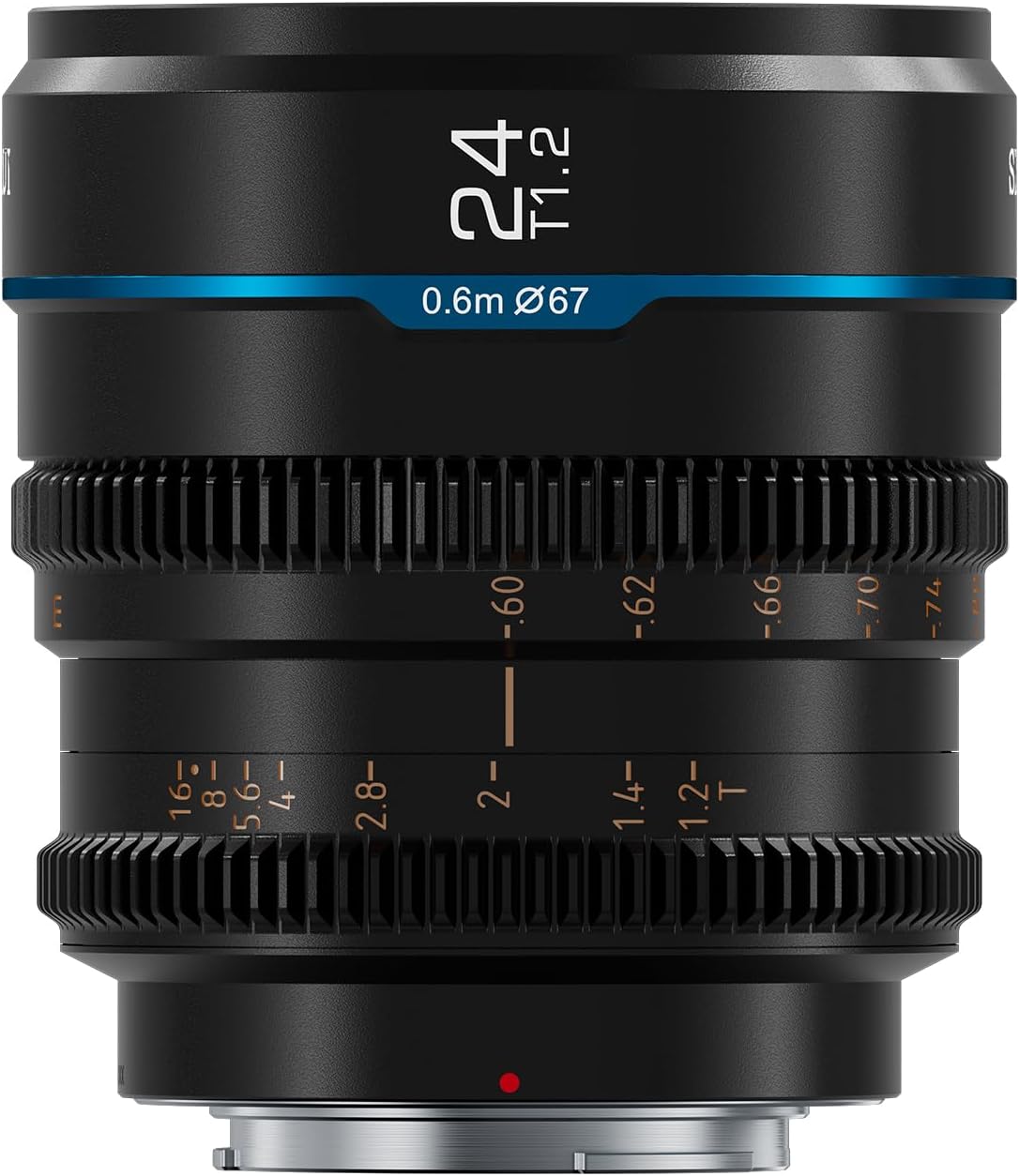 SIRUI Night Walker 24mm Lente de Cine S35/APSC con Enfoque Manual, Lente de Gran Apertura T1.2 para M4/3 Cameras, para BMPCC4K, GH5II, GH6, Z CAM (MS24M-B, MFT, Negro) - 1