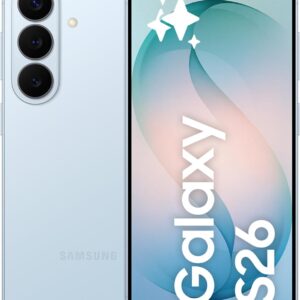 Samsung Galaxy S26, 512GB, Teléfono Móvil con Galaxy AI, Cámara 50MP, 12GB RAM, Batería 4300mAh, Garantía del Fabricante 3 Años + 1 Año Extra, Color Azul Cielo (Versión Española)