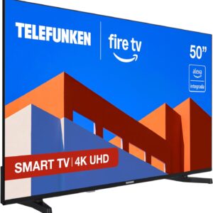 Telefunken 50FTV825, 50 Pulgadas 4K UHD, Smart TV Fire OS, HDR10, MEMC, Compatible con Alexa, Dolby Atmos, Apple AirPlay, Bluetooth