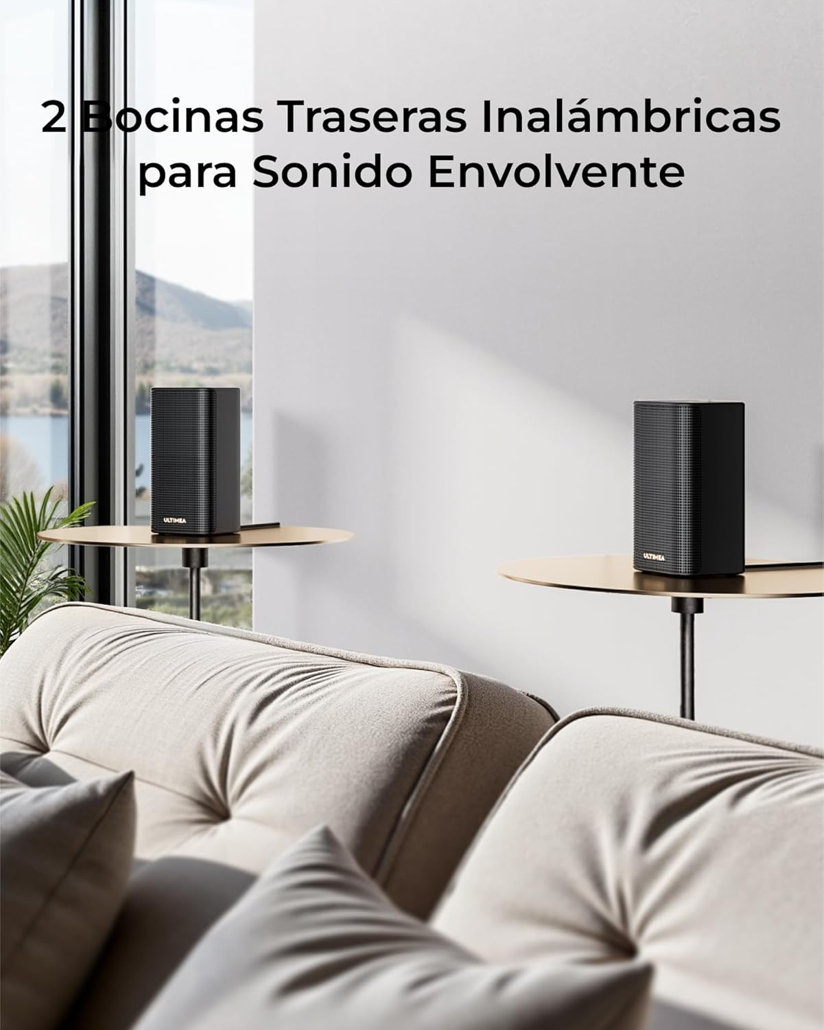 ULTIMEA Skywave X40 5.1.2ch Sistema de Sonido Envolvente Inalámbrico, Barra de Sonido con Dolby Atmos, 530W, Subwoofer Inalámbrico, Amplificador GAN, 4K HDR Passthrough, HDMI eARC, Bluetooth 5.4 - 5