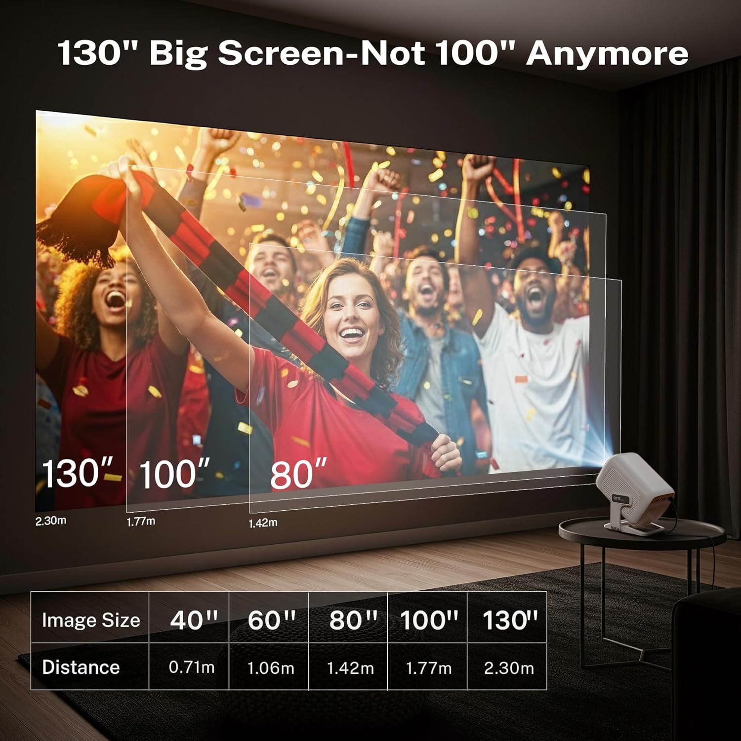 [12000 Lúmenes, Auto Focus] Smart Proyector Nativo 1080P 4K Soporte, Auto Keystone, App Integrada, Inteligente Projector Portatil con WiFi 6 Bluetooth 5.4, Compatible con HDMI/iOS/Android/USB LYNCAST - 6