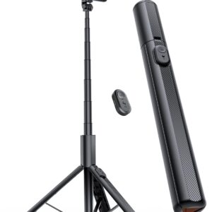 180cm Trípode Palo Selfie, NT79 Trípode para Movil Monopies con Control Remoto para Móvil y Cámara, Compatible con iPhone/Samsung/Gopro/Cámara (Negro)