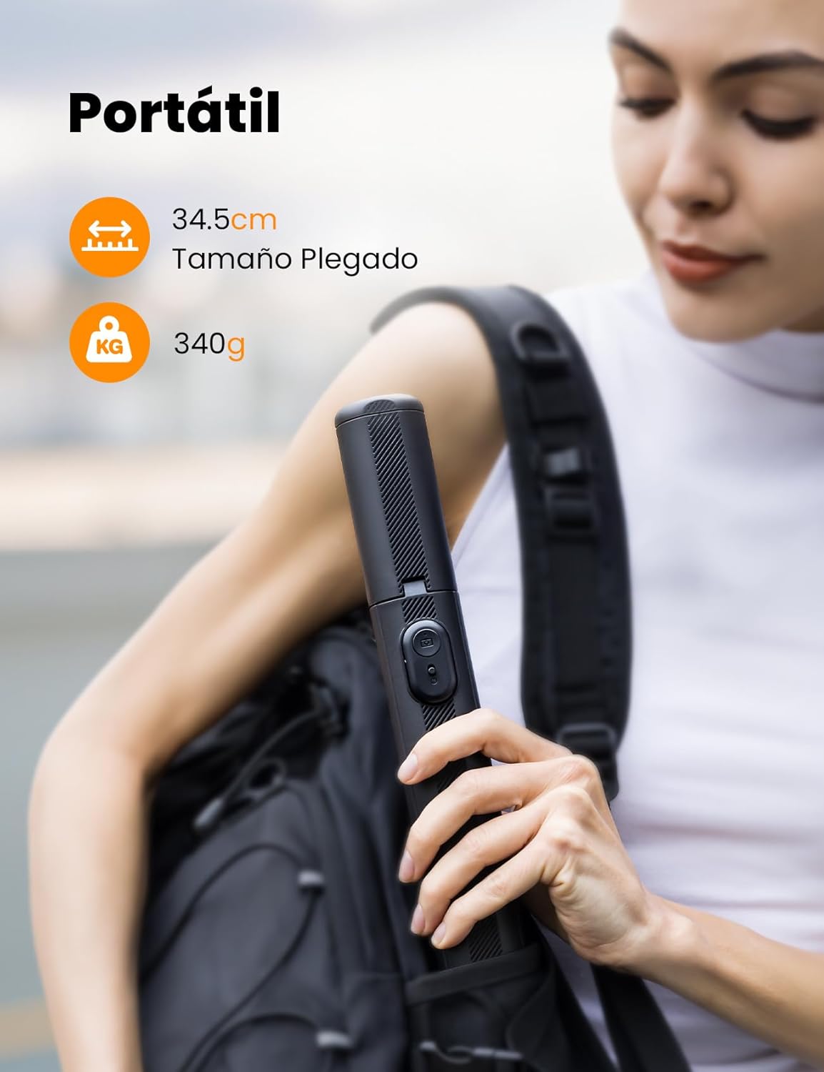 180cm Trípode Palo Selfie, NT79 Trípode para Movil Monopies con Control Remoto para Móvil y Cámara, Compatible con iPhone/Samsung/Gopro/Cámara (Negro) - 6