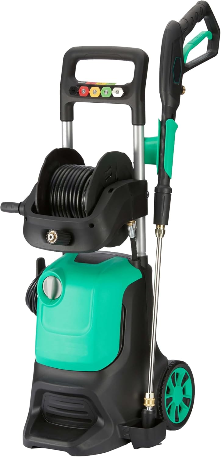 Amazon Basics Lavadoras a presión con cable, 2200 W, máximo 145 bar, máximo tasa de flujo: 500 l/h, verde - 6