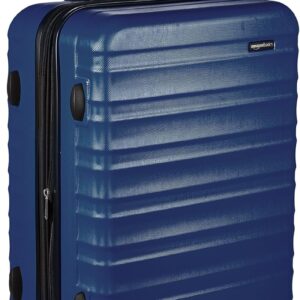 Amazon Basics Maleta de viaje rígidaa giratoria - 68 cm, Azul marino