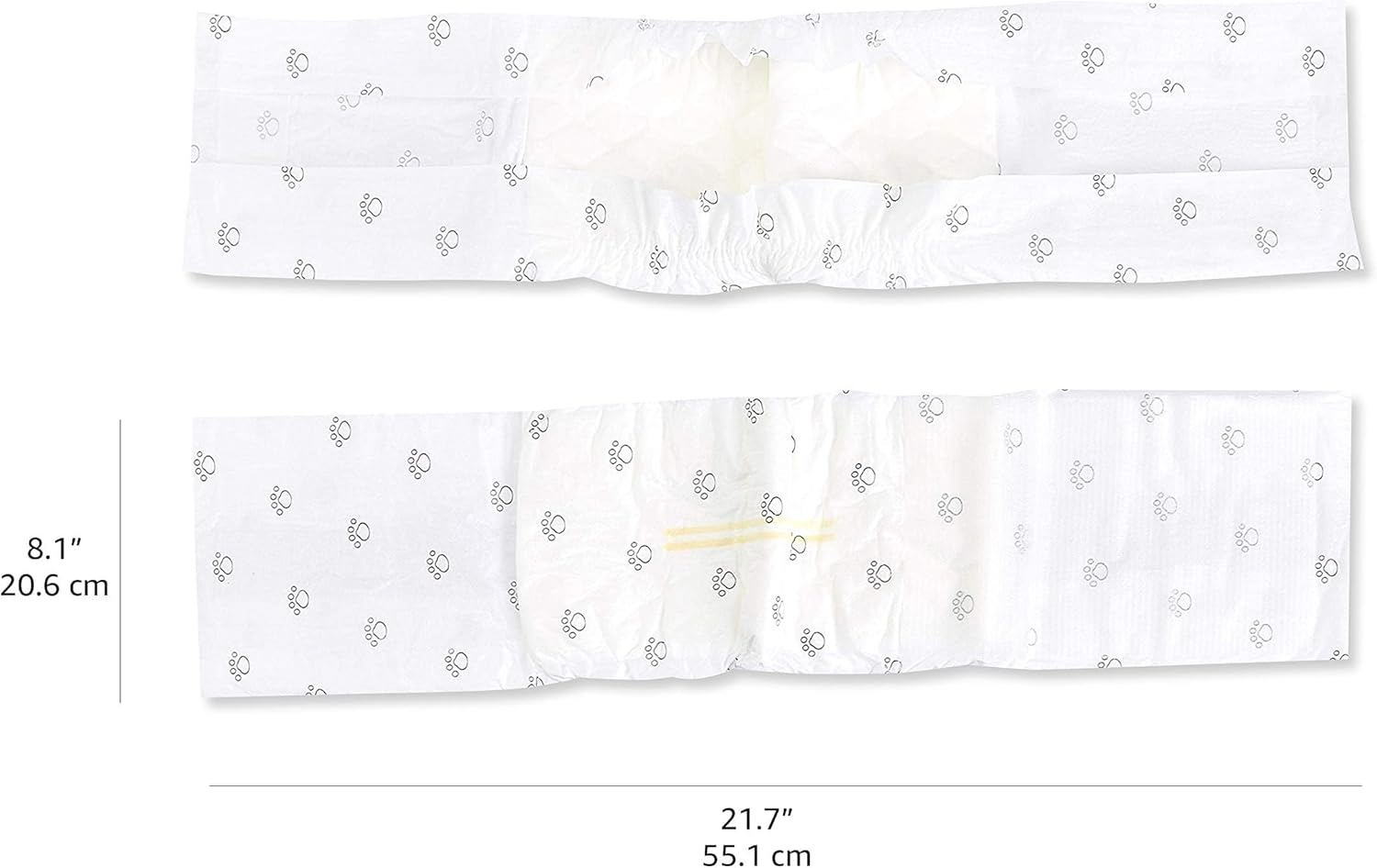 Amazon Basics Pañales Desechables para Perros Macho, S, Paquete de 50, Color Blanco - 5