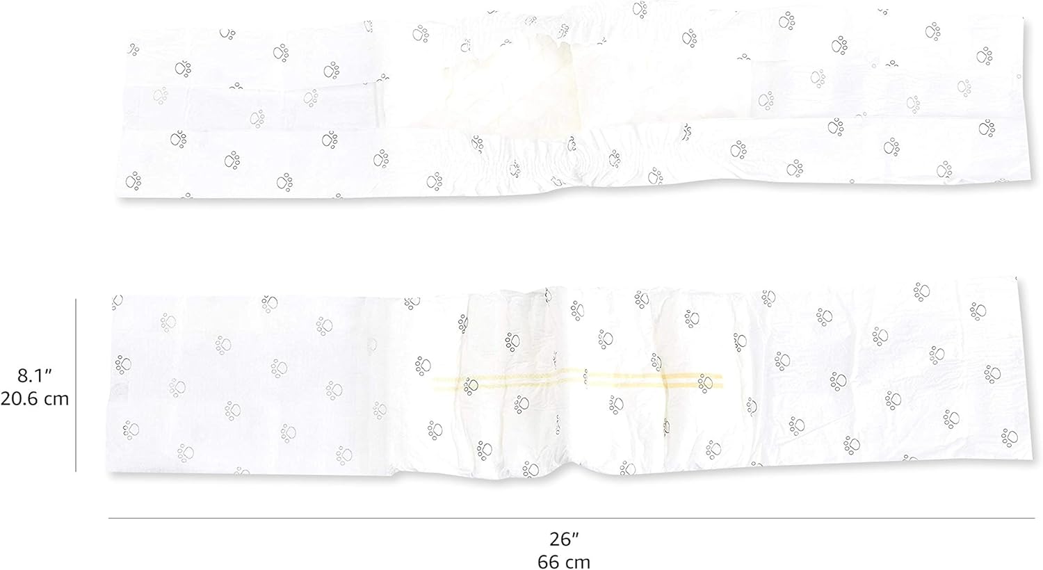 Amazon Basics Pañales desechables para perros macho, M, paquete de 30, color blanco - 5