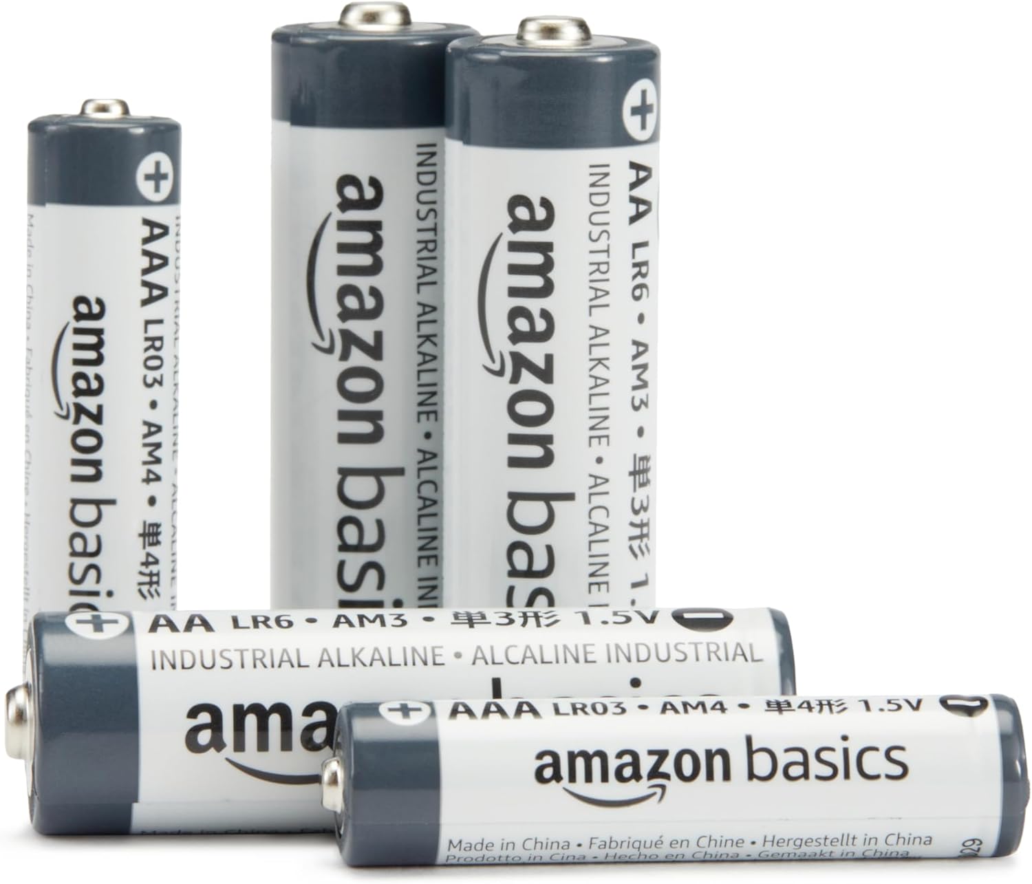 Amazon Basics - Paquete de 150 pilas industriales alcalinas AA, 1,5 voltios, vida útil de 5 años - 4