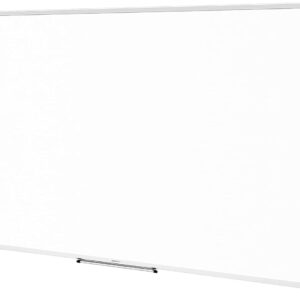 Amazon Basics Pizarra blanca magnética con bandeja para rotuladores y marco de aluminio, 240 cm x 120 cm
