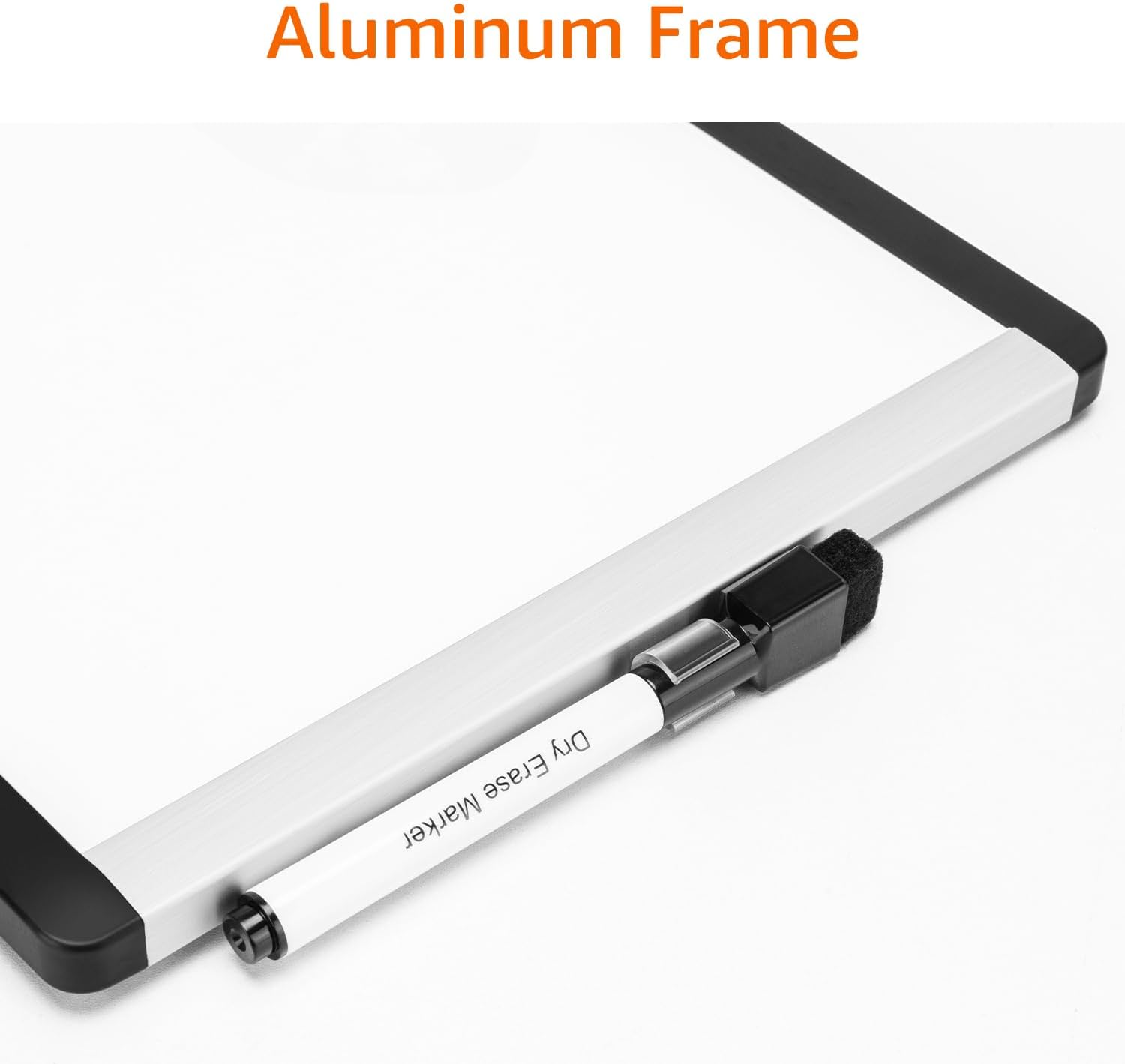 Amazon Basics Pizarra magnética de borrado en seco, marco de plástico/aluminio, 21,6 cm x 28 cm, Blanco - 3