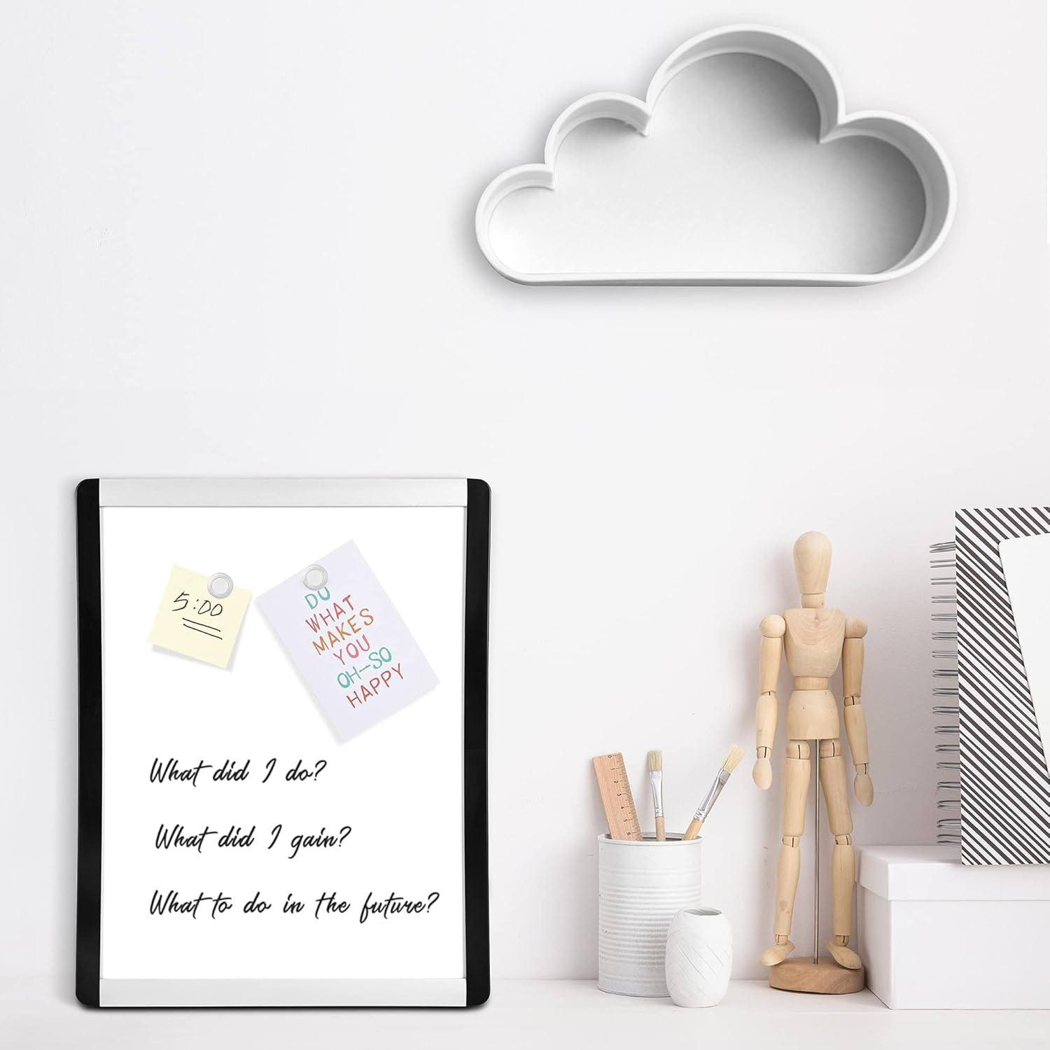 Amazon Basics Pizarra magnética de borrado en seco, marco de plástico/aluminio, 21,6 cm x 28 cm, Blanco - 5