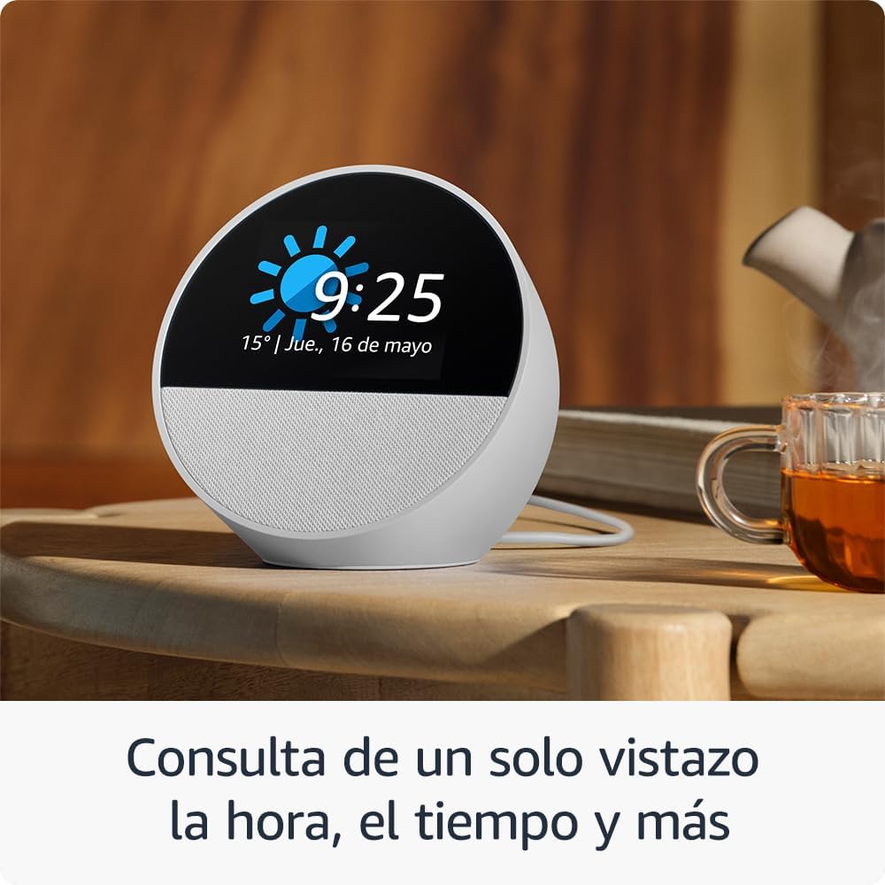 Amazon Echo Spot (última generación) | Despertador inteligente con sonido de calidad y Alexa | Negro - 3