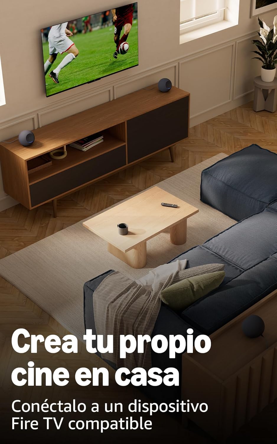 Amazon Echo Studio (última generación), diseño compacto, audio 3D inmersivo y Dolby Atmos, (grafito) - 4