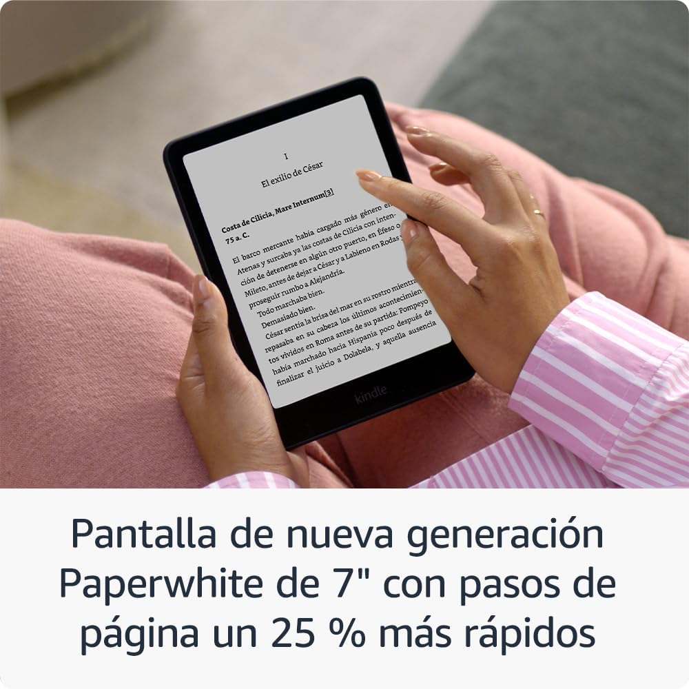 Amazon Kindle Paperwhite (última generación) | Nuestro Kindle más rápido, con una nueva pantalla sin reflejos y semanas de batería | 16 GB | Con publicidad | Negro - 3