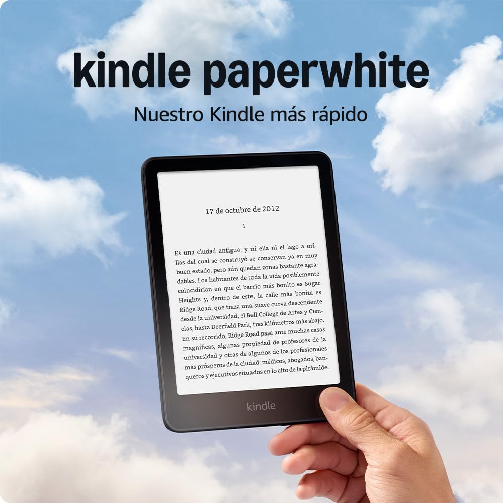 Amazon Kindle Paperwhite (última generación) | Nuestro Kindle más rápido, con una nueva pantalla sin reflejos y semanas de batería | 16 GB | Con publicidad | Negro - 1