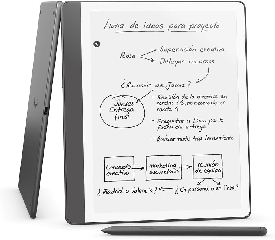 Amazon Kindle Scribe (64 GB) | Pantalla rediseñada con bordes uniformes. Escribe a mano sobre tus libros y documentos | Lápiz prémium | Gris tungsteno - 2