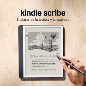 Amazon Kindle Scribe (64 GB) | Pantalla rediseñada con bordes uniformes. Escribe a mano sobre tus libros y documentos | Lápiz prémium | Gris tungsteno