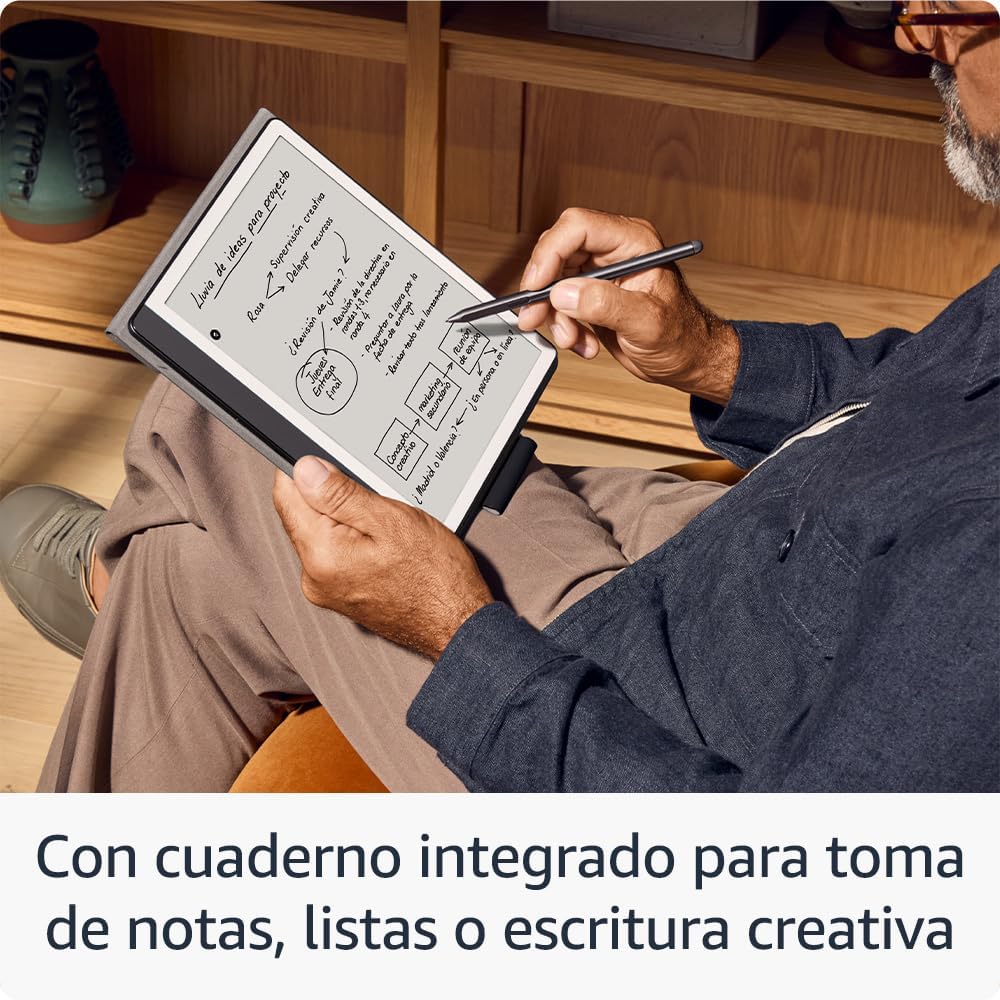 Amazon Kindle Scribe (64 GB) | Pantalla rediseñada con bordes uniformes. Escribe a mano sobre tus libros y documentos | Lápiz prémium | Gris tungsteno - 5