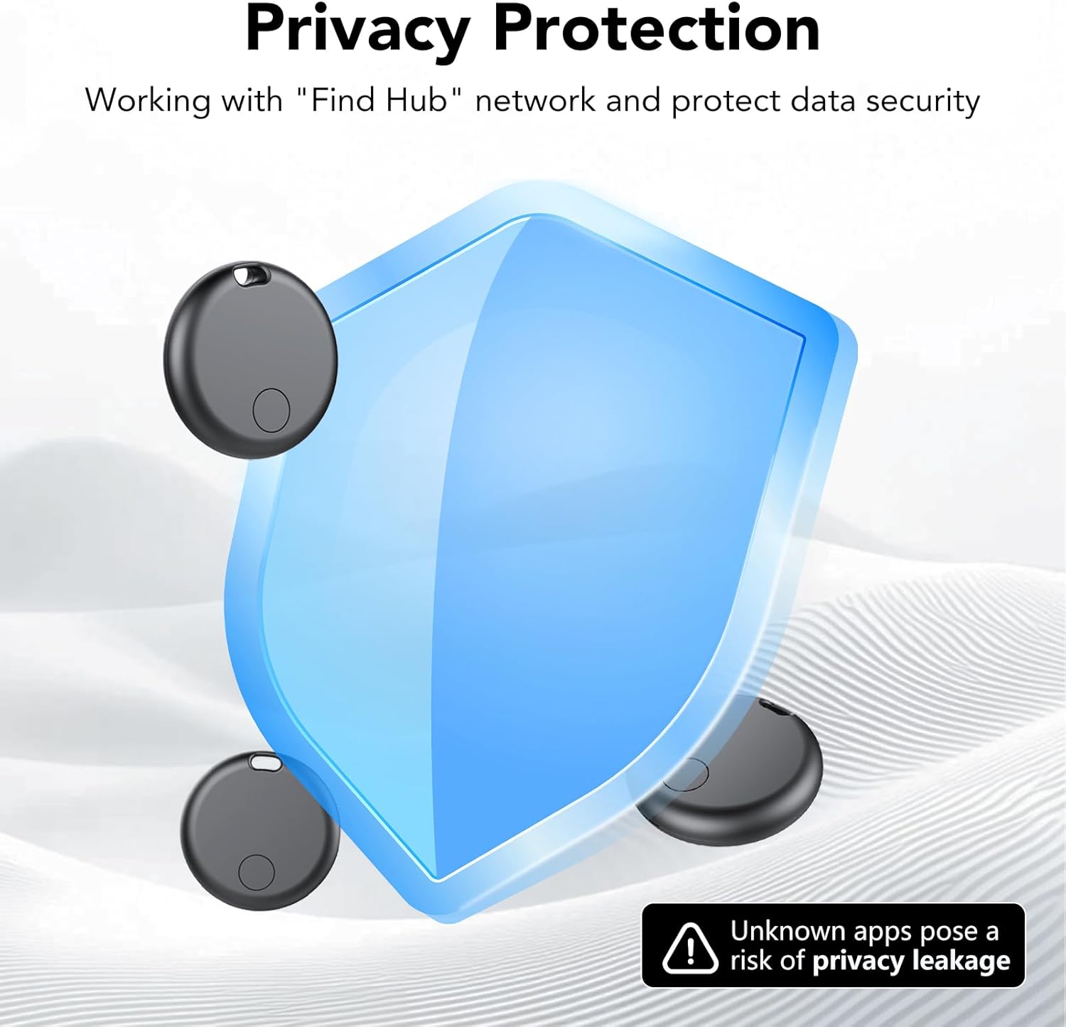 Android Smart Tracker Tag, Localizador Bluetooth Compatible con Google Find Hub (Solo Android), Air Tracker Tag Llavero para Maleta, Llaves, Equipaje, Impermeable IP68 (Paquete de 4) - 3