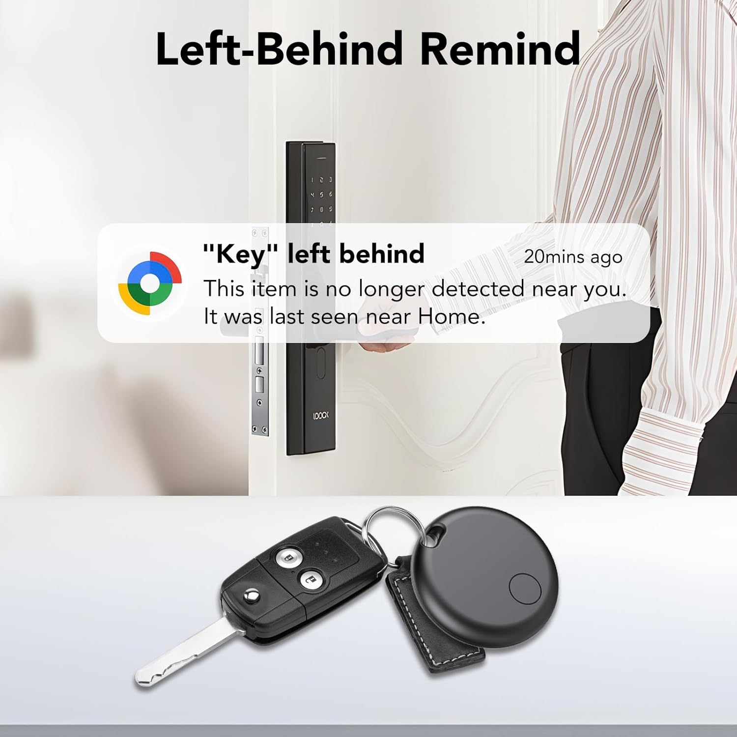 Android Smart Tracker Tag, Localizador Bluetooth Compatible con Google Find Hub (Solo Android), Air Tracker Tag Llavero para Maleta, Llaves, Equipaje, Impermeable IP68 (Paquete de 4) - 4