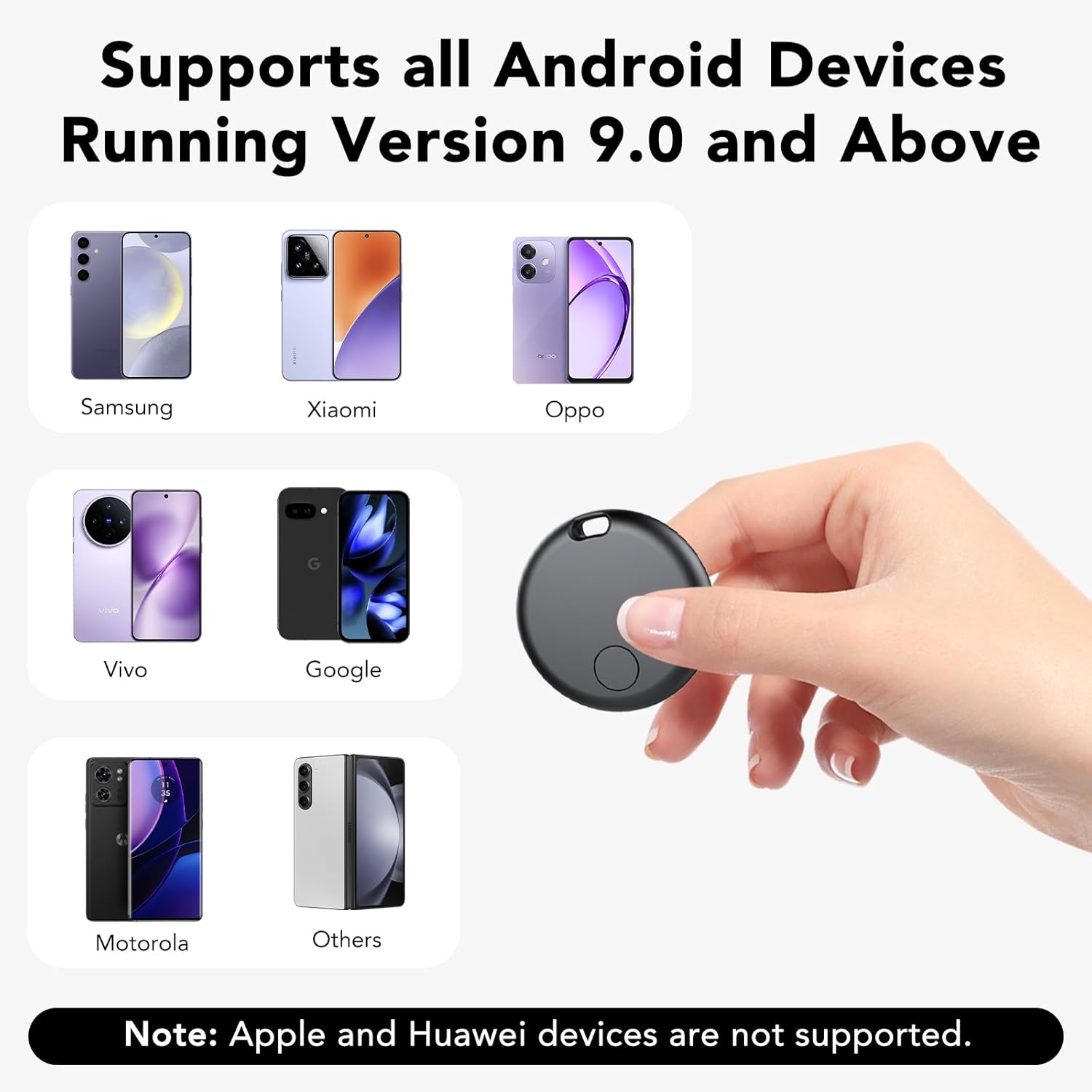 Android Smart Tracker Tag, Localizador Bluetooth Compatible con Google Find Hub (Solo Android), Air Tracker Tag Llavero para Maleta, Llaves, Equipaje, Impermeable IP68 (Paquete de 4) - 6