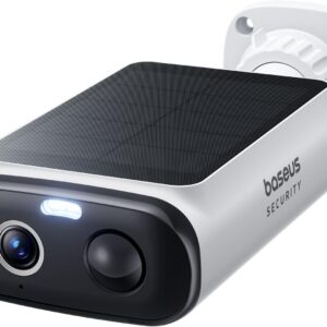 Baseus Security S1 Lite Solocam Camara Vigilancia WiFi Exterior Solar IP67, Camara IP Seguridad Bateria 2K 135°, Visión Nocturna a Color, Sin Cargos, Detección Humana, Compatible con Alexa y Google