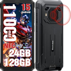 Blackview BV6200 Plus movil Irrompible (11000mAh)-24GB+128GB(TF 2TB), 90Hz 6,56" HD+ Teléfono Movil Android 15, Cámara AI, 98dB Altavoz, Dual 4G SIM/NFC/OTG/GPS/Huella Dactilar Móvil Irrompible