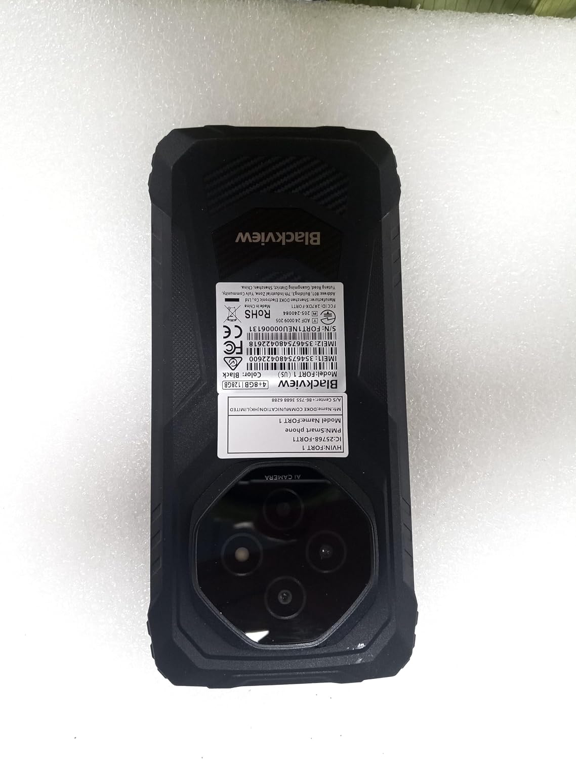 Blackview Fort1 Móvil irrompible Android 15, 256GB+18GB (TF 2TB) Móvil Rugerizado,10000mAh Batería - 6.56" HD+ Teléfono Movil, AI Camera, Face ID/Dual SIM/NFC/OTG/390g/Gemini AI Movil Indestructible - 2