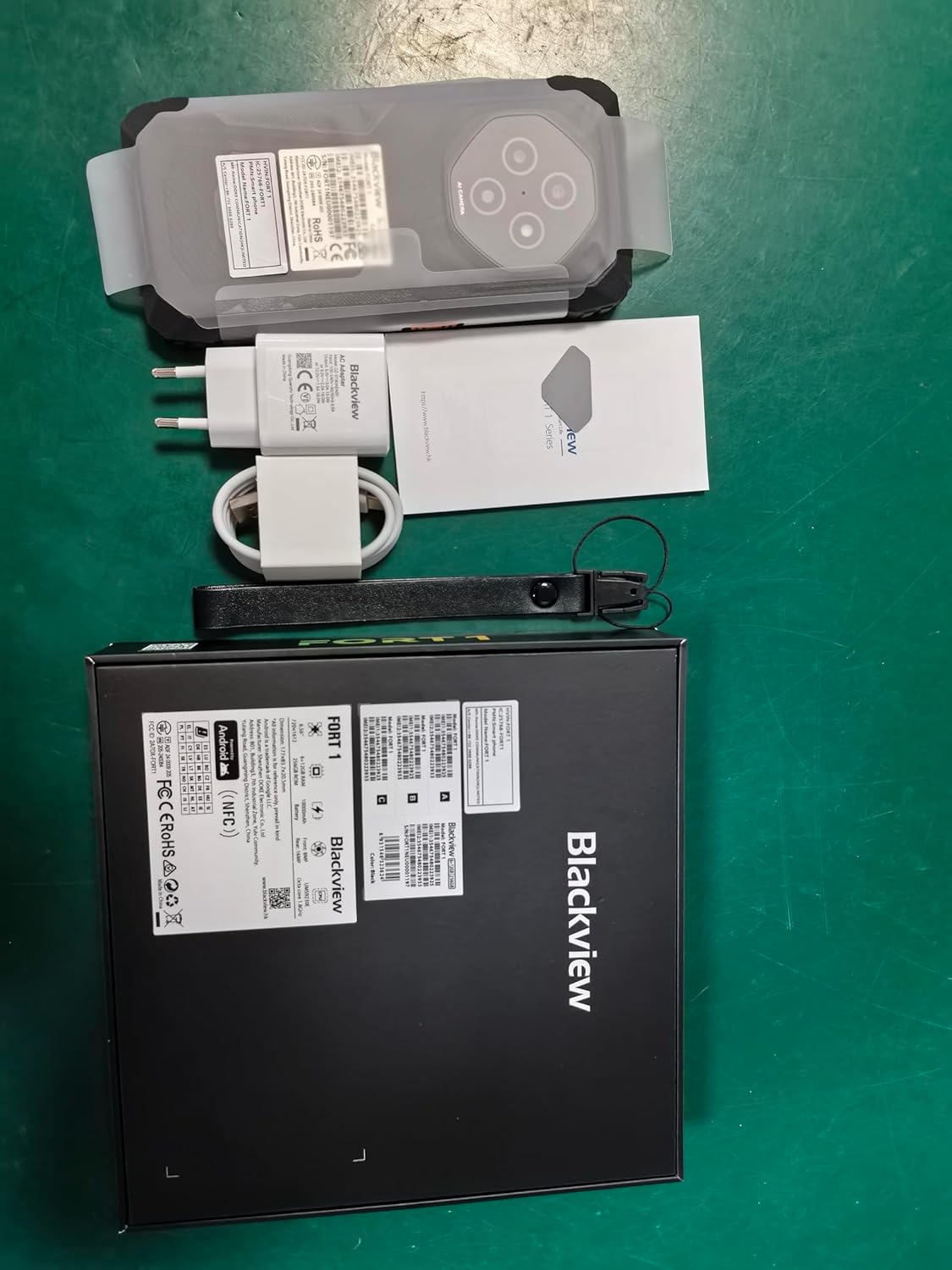 Blackview Fort1 Móvil irrompible Android 15, 256GB+18GB (TF 2TB) Móvil Rugerizado,10000mAh Batería - 6.56" HD+ Teléfono Movil, AI Camera, Face ID/Dual SIM/NFC/OTG/390g/Gemini AI Movil Indestructible - 4