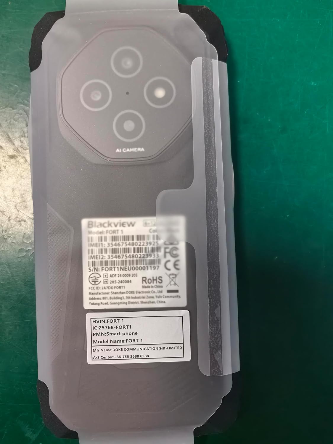 Blackview Fort1 Móvil irrompible Android 15, 256GB+18GB (TF 2TB) Móvil Rugerizado,10000mAh Batería - 6.56" HD+ Teléfono Movil, AI Camera, Face ID/Dual SIM/NFC/OTG/390g/Gemini AI Movil Indestructible - 5