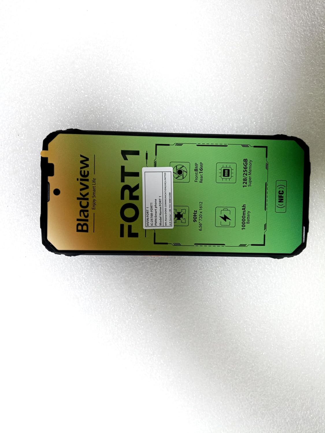 Blackview Fort1 Móvil irrompible Android 15, 256GB+18GB (TF 2TB) Móvil Rugerizado,10000mAh Batería - 6.56" HD+ Teléfono Movil, AI Camera, Face ID/Dual SIM/NFC/OTG/390g/Gemini AI Movil Indestructible - 6