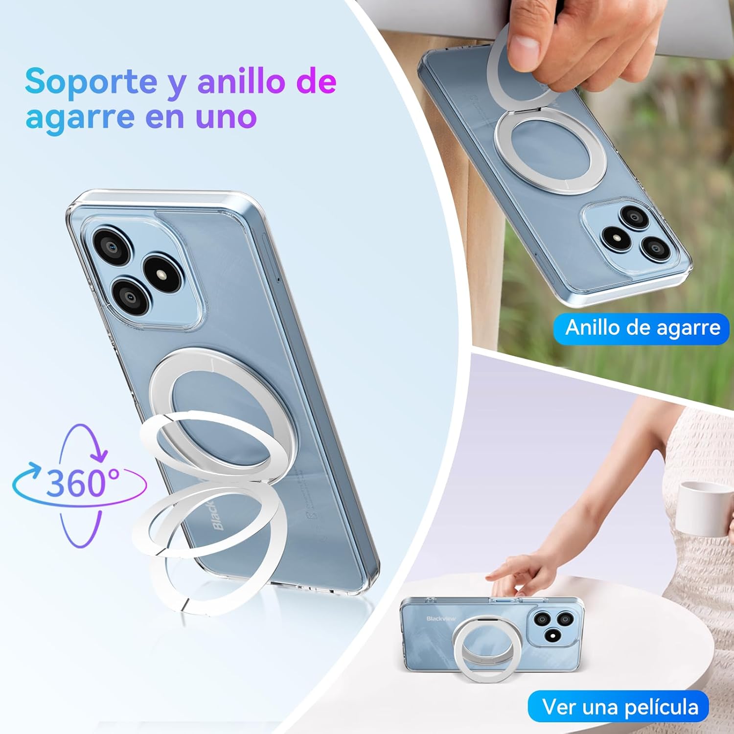 Blackview Wave 9C Telefonos Moviles Android 15 con Funda de Teléfono, Smartphone 12GB+128GB/2TB TF, Moviles Baratos IP54 6,56", Mobile Phone Octa-Core, Dual SIM, 13+8MP, Face ID, Fingerprint, OTG, GPS - 2