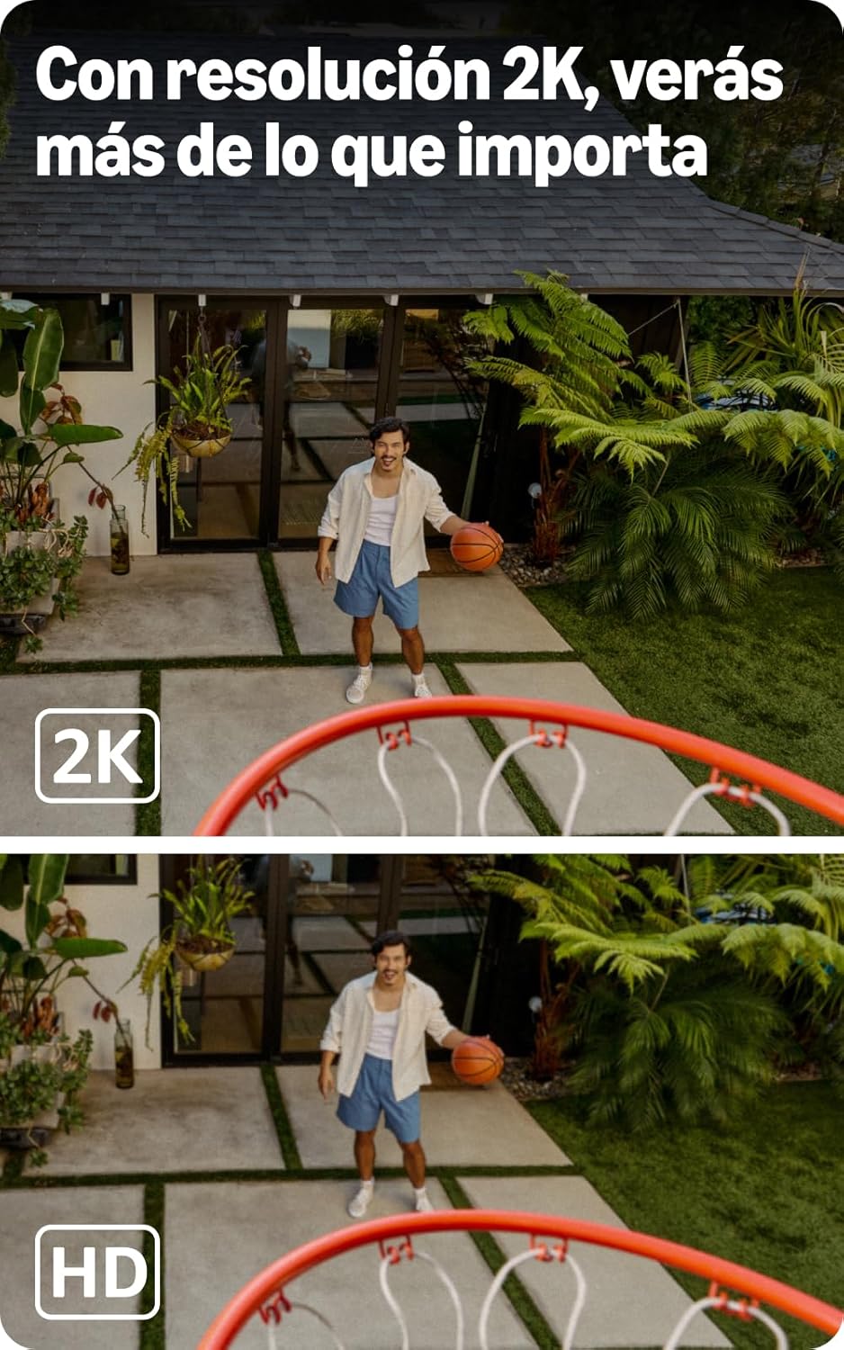 Cámara exterior 2K+ Blink (última generación) — cámara de seguridad inteligente inalámbrica, resolución de vídeo 2K, módulo de sincronización básico Incluido: sistema de 3 cámaras, Blanco - 3